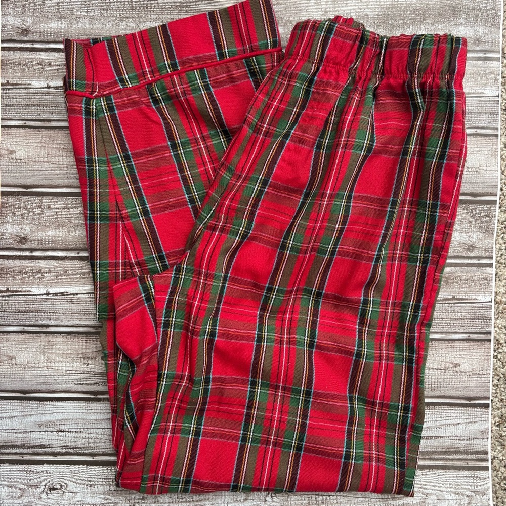 DISNEY Christmas Red Plaid Flannel Pajama Pants